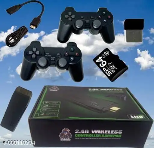 RETROGOODS Game Stick Lite 4K HDMI Retro Game Console, 20000+ Classic Games, 2 Wireless Controllers, Plug & Play TV Video Game System, Supports PS1/GBA/Arcade & More, Gift for Kids & Adults