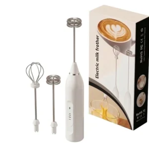 Electric Milk Frother Designed for coffee lovers and home kitchens, this USB rechargeable frother.