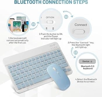 Both the keyboard and mouse Bluetooth Connectivity.