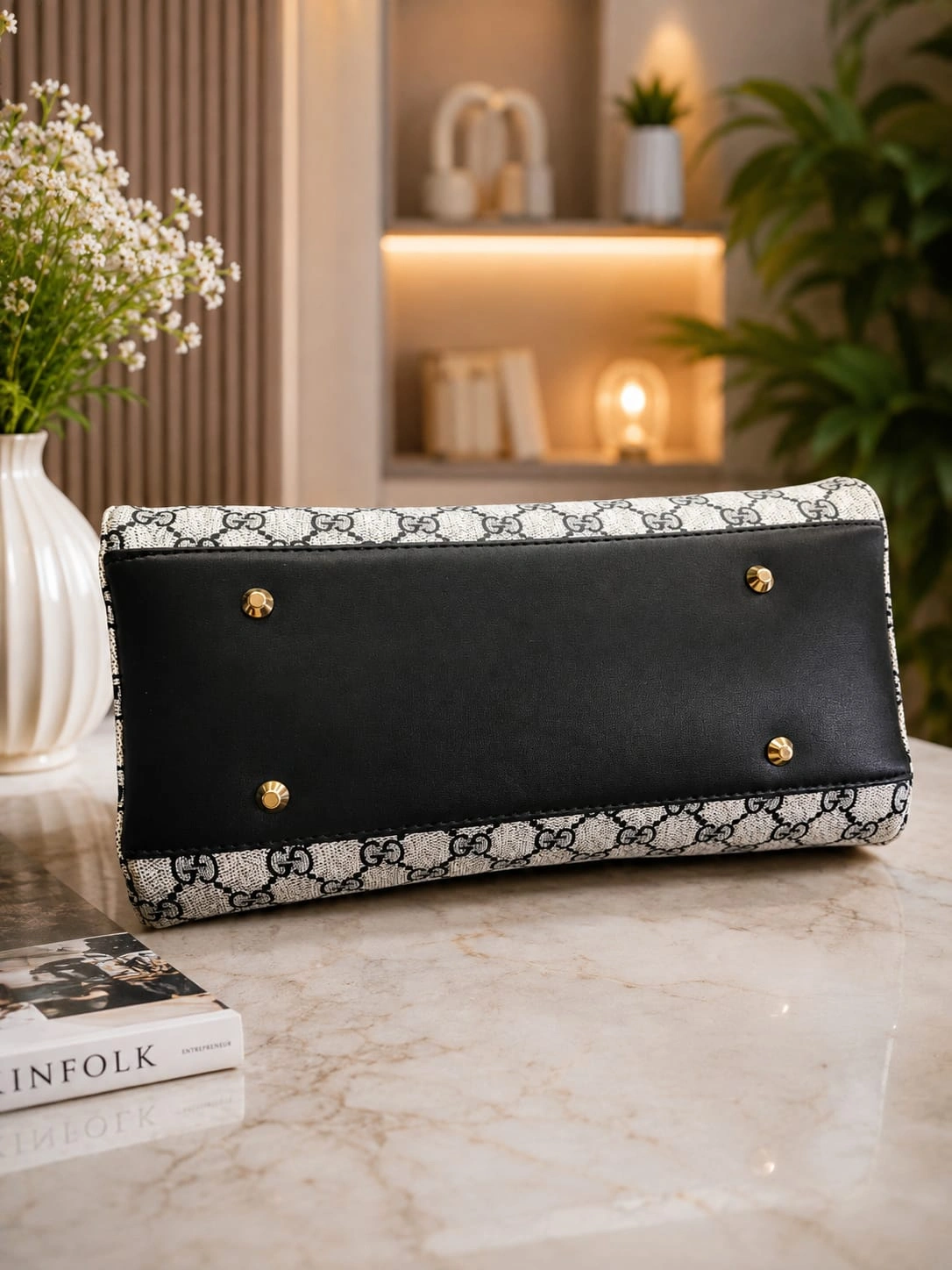 Women's Printed Luxury Shoulder Handbag | stylish PU Leather.with two diffrent colour.