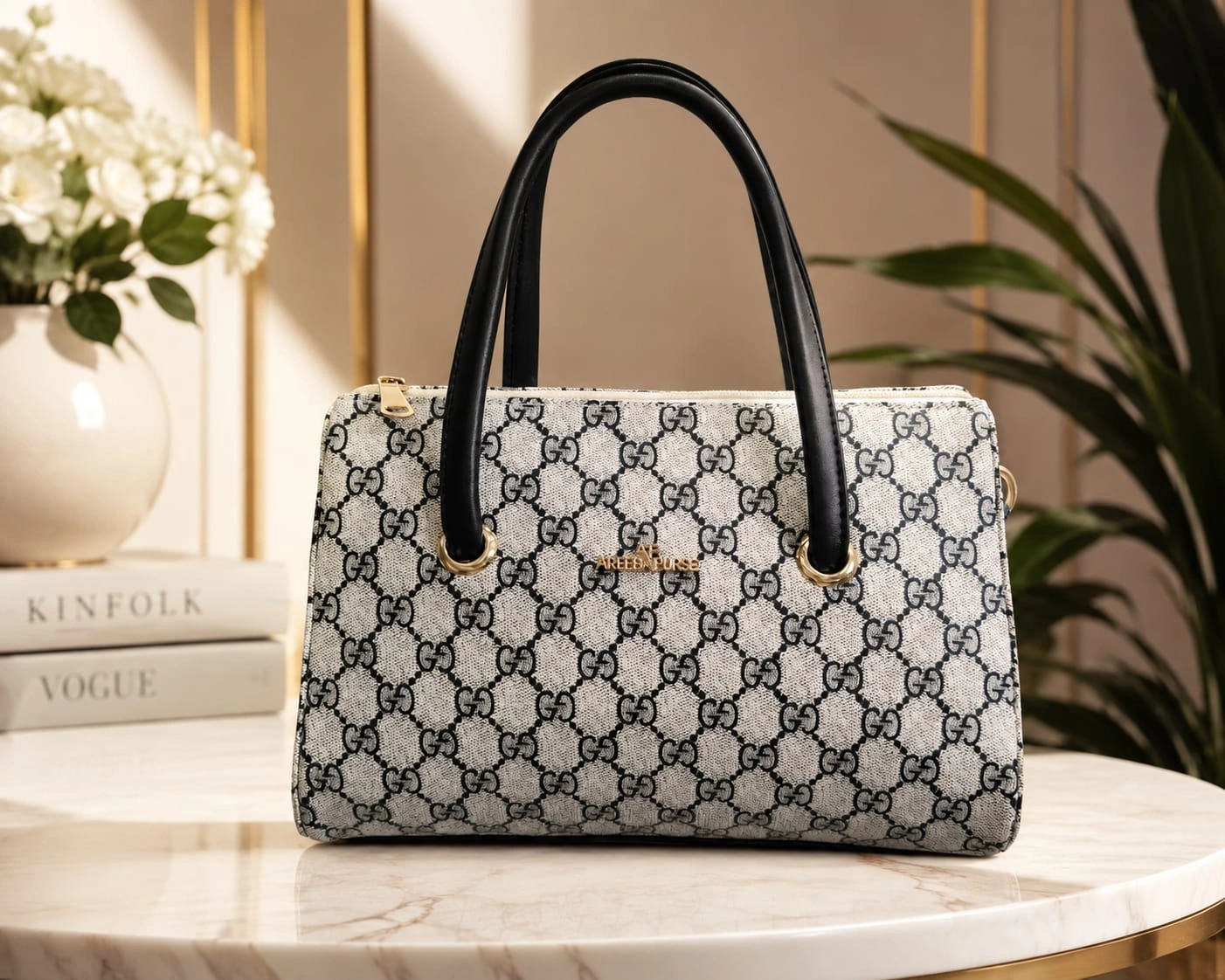 Women's Printed Luxury Shoulder Handbag | stylish PU Leather.with two diffrent colour.