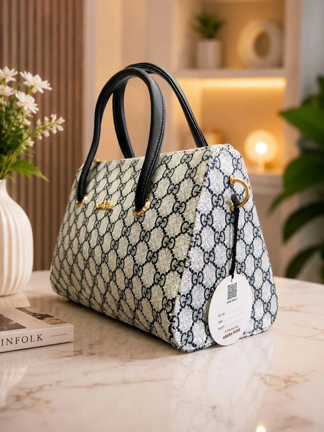 Women's Printed Luxury Shoulder Handbag | stylish PU Leather.with two diffrent colour.