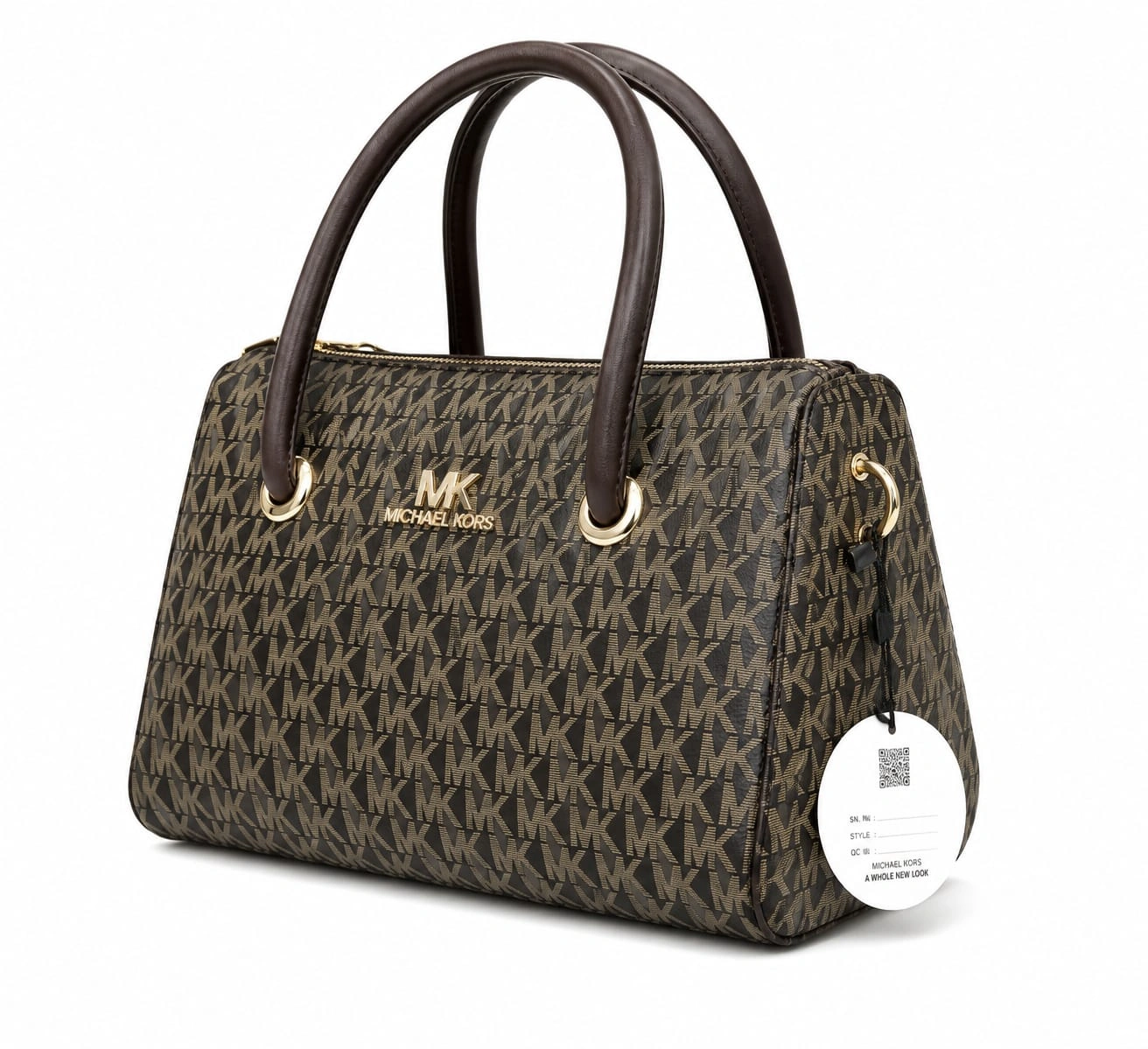 women's handbag with a stylish monogram design for a fashionable everyday look.