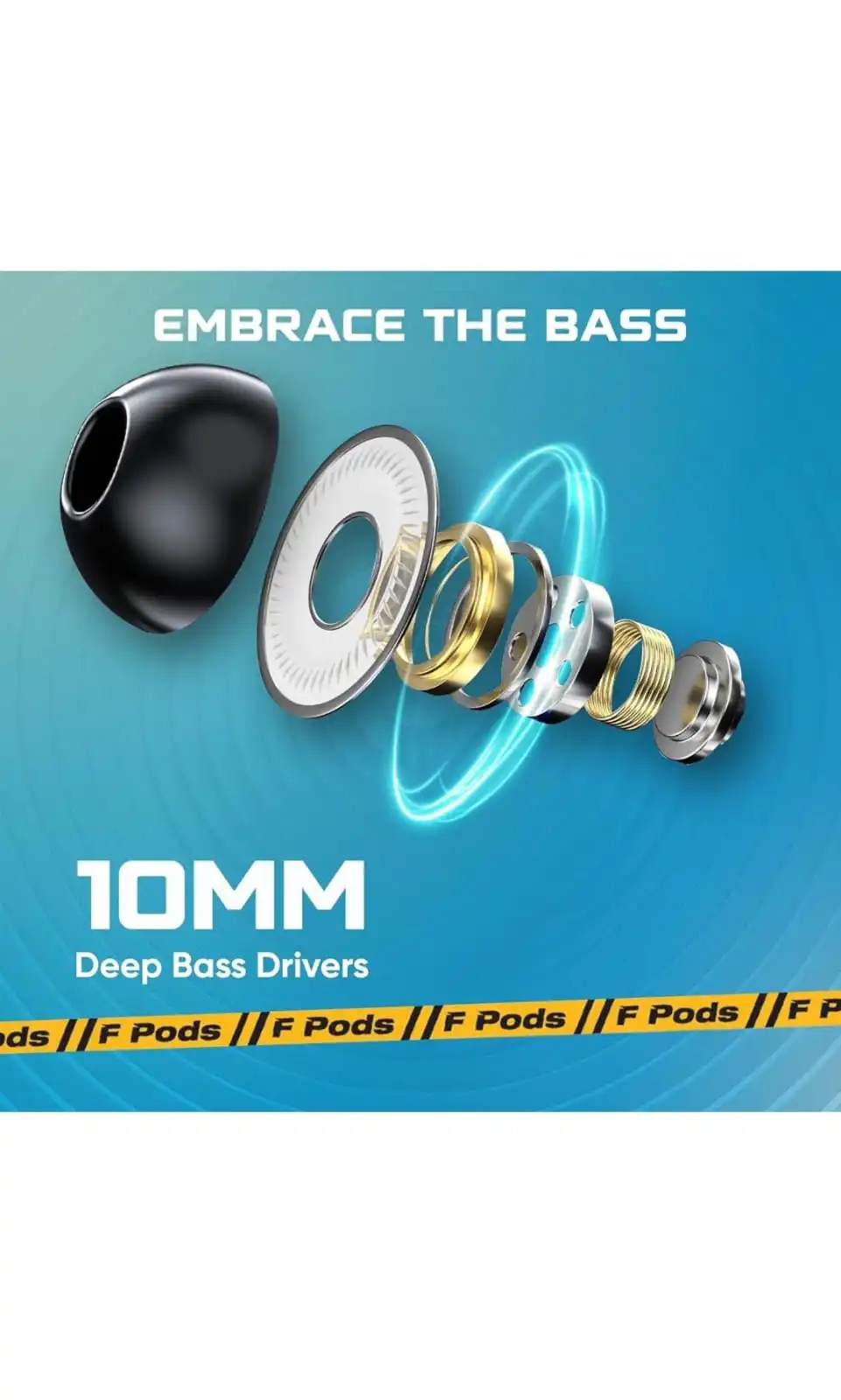 Fastrack FPods bring you the latest BT version to enjoy seamless and uninterrupted connectivity. Extra 40 Hours Playtime – Charge once and enjoy a mega playtime of 40 hours