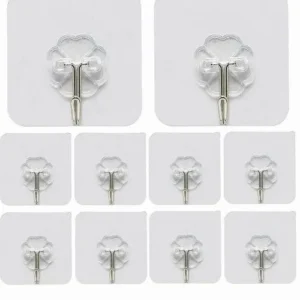 Wall Hooks for Hanging | Material: PVC Plastic | Mounting Type: Wall Mount Hook