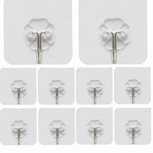 Wall Hooks for Hanging | Material: PVC Plastic | Mounting Type: Wall Mount Hook