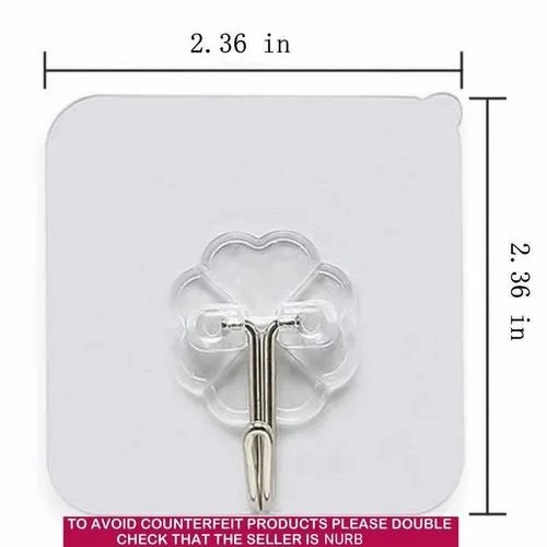 Wall Hooks for Hanging | Material: PVC Plastic | Mounting Type: Wall Mount Hook