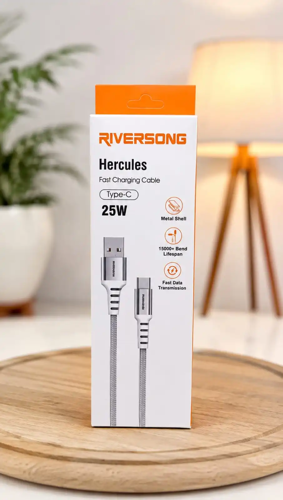 Riversong 25W Fast Charging – Delivers fast and stable charging for Type-C compatible smartphones, tablets, and other devices.