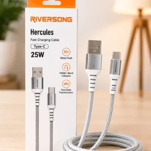 Riversong 25W Fast Charging – Delivers fast and stable charging for Type-C compatible smartphones, tablets, and other devices.