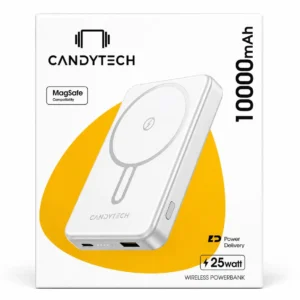 CANDYTECH 10000mAh MagSafe Wireless Power Bank | 25W PD Fast Charging | 15W Wireless Charging. with 6 Month Warrenty