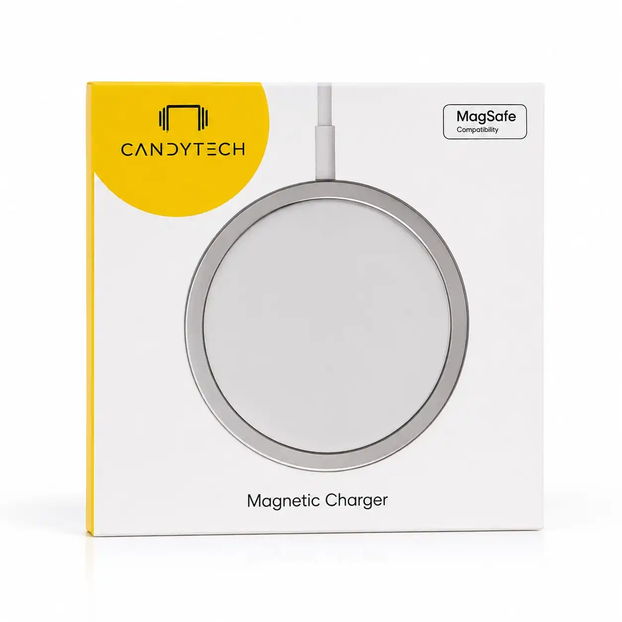 CANDYTECH 15W Magnetic Wireless Charger | MagSafe Compatible | USB-C Fast Charging Pad With (6 month warrenty )