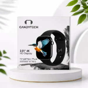 ⌚ CANDYTECH NinjaMax Plus Smartwatch – Stylish & Feature Packed ✨ 2.01” 4K HD Display for a Clear & Vibrant Viewing Experience