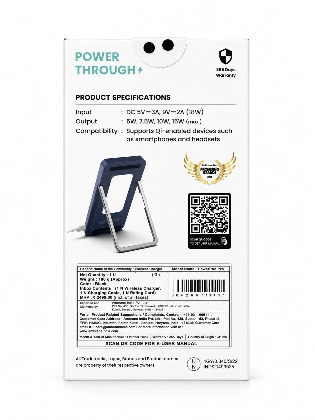 Ambrane PowerPod Pro – smart, simple & efficient wireless charging 15w