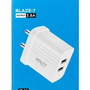 VOLTY BLAZE-7 Dual USB Charger ⚡VL-16 🔌 Dual USB Port for convenient charging 3.8A With Warrenty