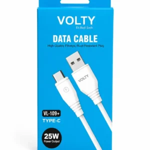 ⚡ VOLTY VL-109+ Type-C Data Cable A smart choice for fast, dependable charging & connectivity!A smart choice for fast, dependable charging & connectivity!