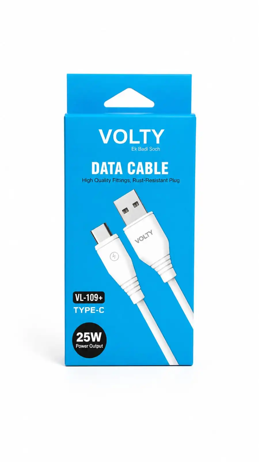 ⚡ VOLTY VL-109+ Type-C Data Cable A smart choice for fast, dependable charging & connectivity!A smart choice for fast, dependable charging & connectivity!