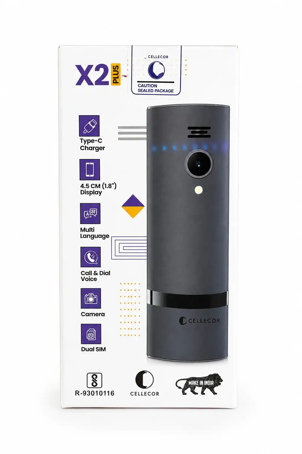 📱 Cellecor X2 Plus – Product Features 4.5 cm (1.8") Display With warrenty by site