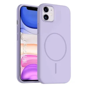 iPhone 11 Silicone Magsafe Case | Shock Proof Design & Camera Protection | Premium Rubberised Apple iPhone 11 Cover (Microfiber Lining) | Magnetic Liquid Silicone – liquid silicone purple.