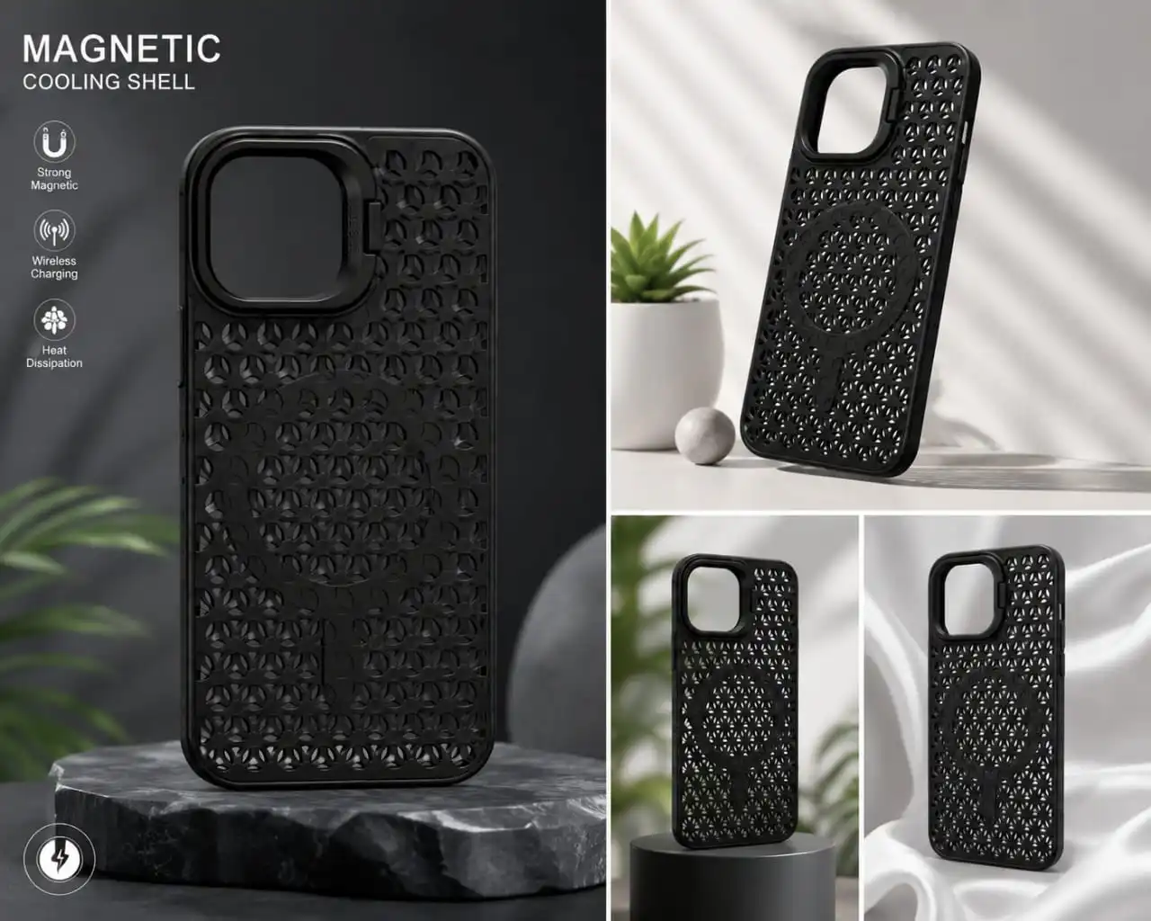 i phone 12 / 12 pro 🖤 Premium Magnetic Cooling Shell Megnetic case