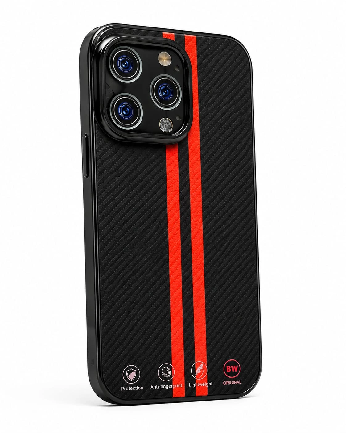 I phone 16 pro. Premium carbon-fiber style textured finish for a stylish look.
