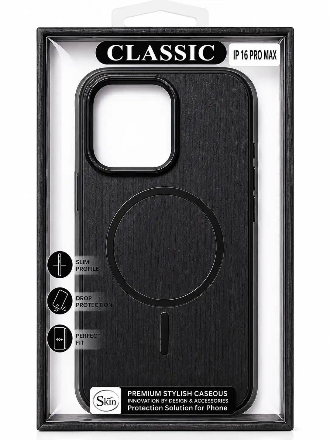 Iphone 16 pro max Premium wood-texture finish gives your phone a stylish and classy look.
