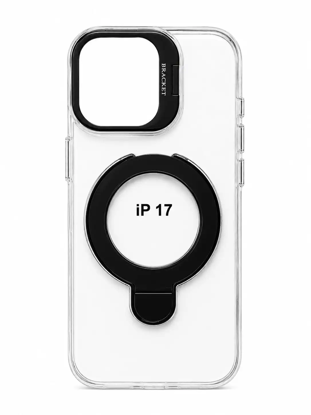 IPHONE 17 Crystal-clear transparent design showcases the original look of your smartphone. Premium black camera frame adds a stylish and protective touch.