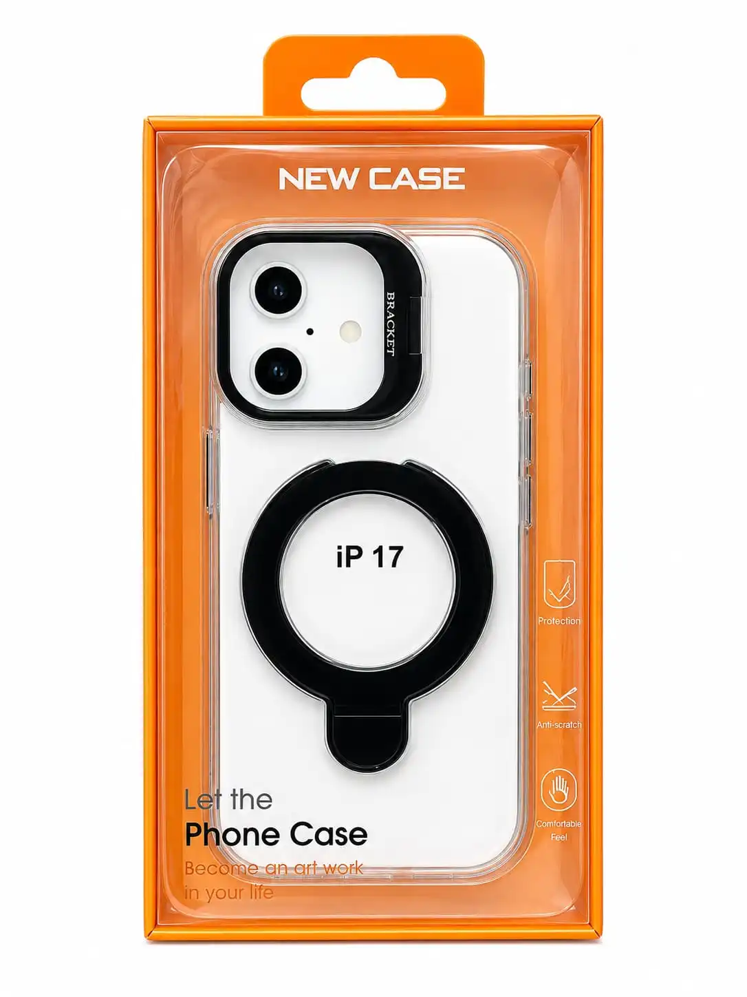 IPHONE 17 Crystal-clear transparent design showcases the original look of your smartphone. Premium black camera frame adds a stylish and protective touch.