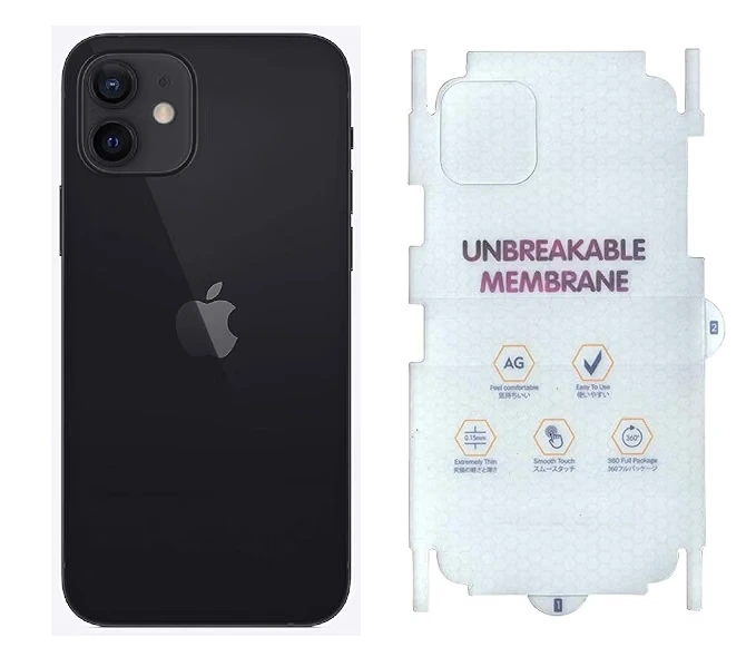 Unbreakable Back Membrane Protector for iPhone 13 mini | Ultra Thin Hydrogel Back Film | Scratch Resistant | Bubble Free | Transparent Back Protection