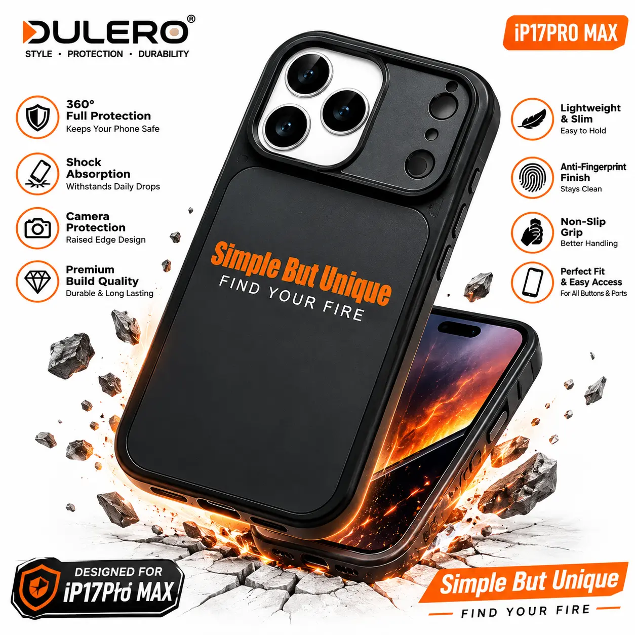 DULERO Fashion Case specially designed for iPhone 17 Pro Max.