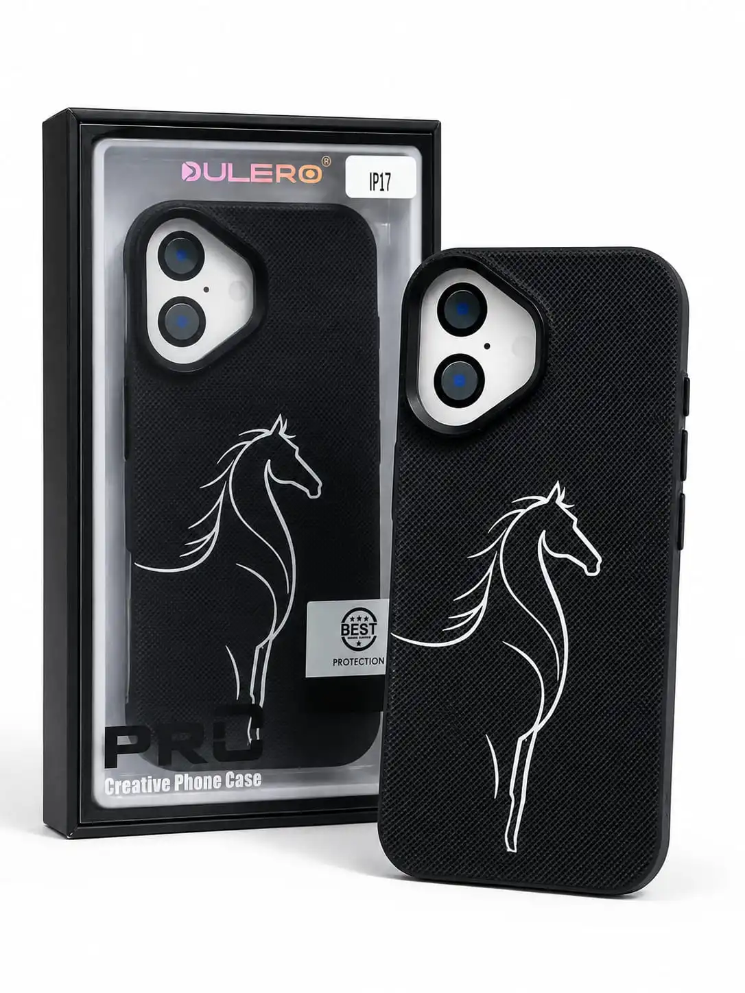 IPhone17 Premium DULERO Creative Phone Case with stylish horse design.