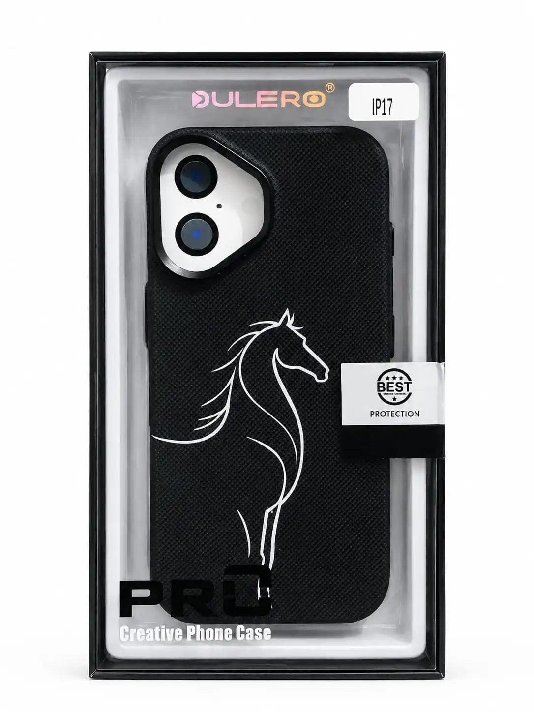 IPhone17 Premium DULERO Creative Phone Case with stylish horse design.