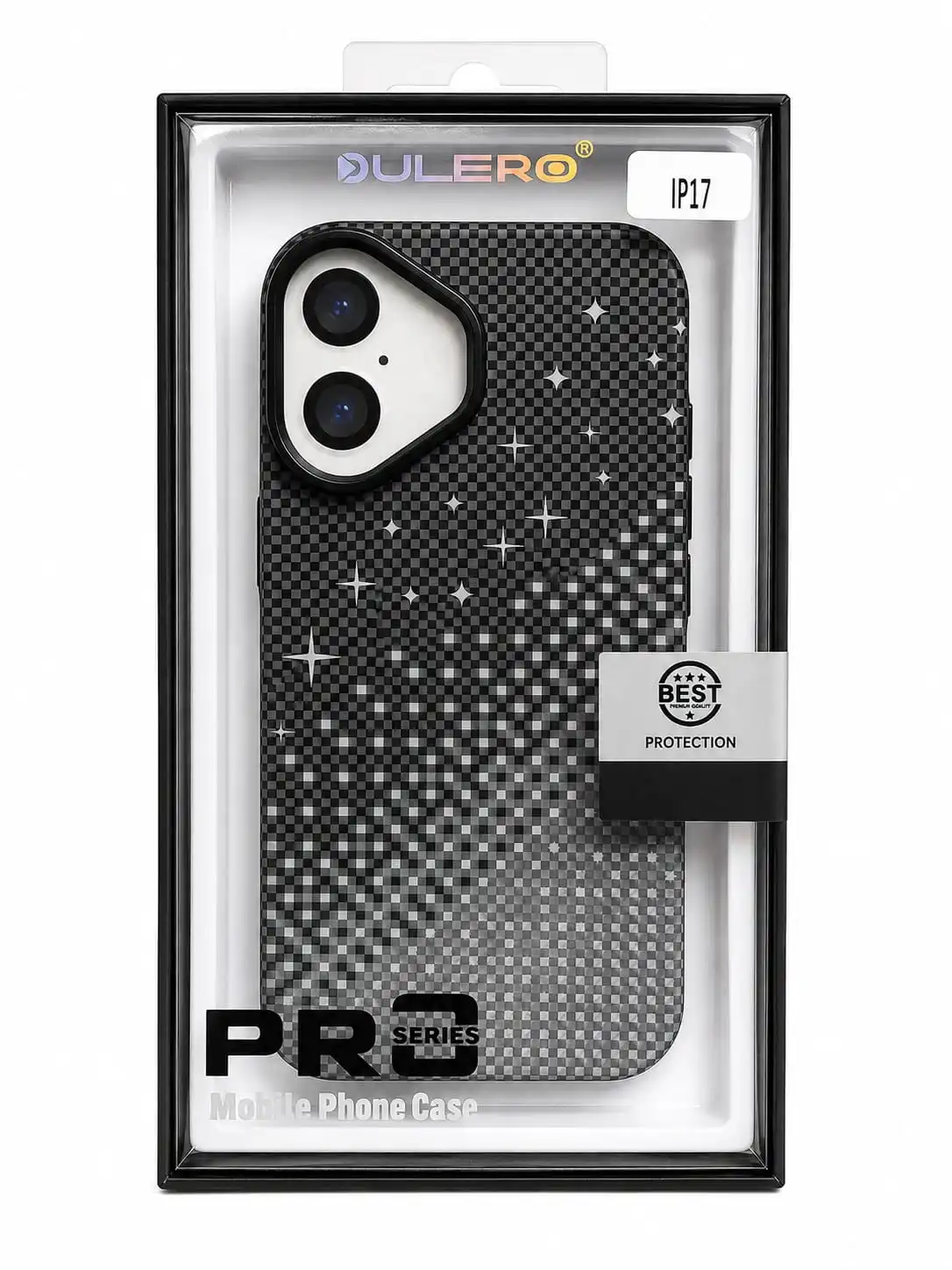 IPhone17 Stylish and premium-looking phone case with a unique checkered design.