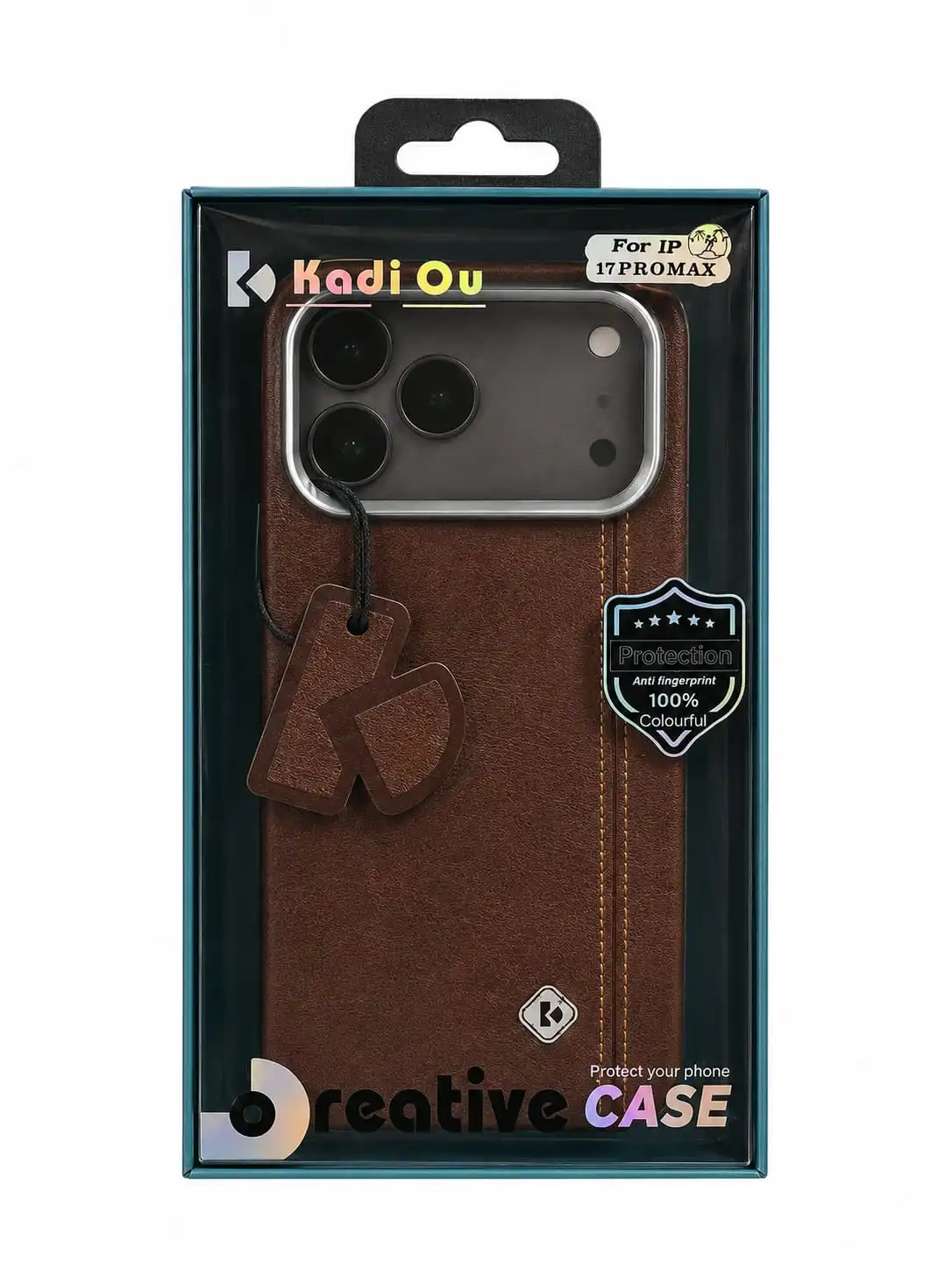IPhone 17promax.Premium brown leather-finish design for a stylish and elegant look.