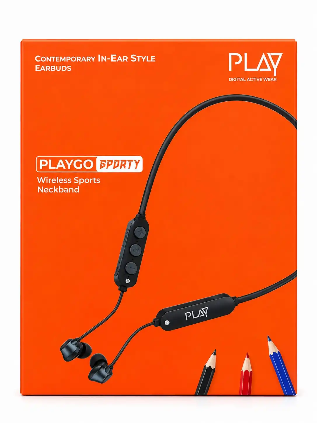 PLAYGO SPORTY 🎧Wireless Bluetooth Neckband Earphones.