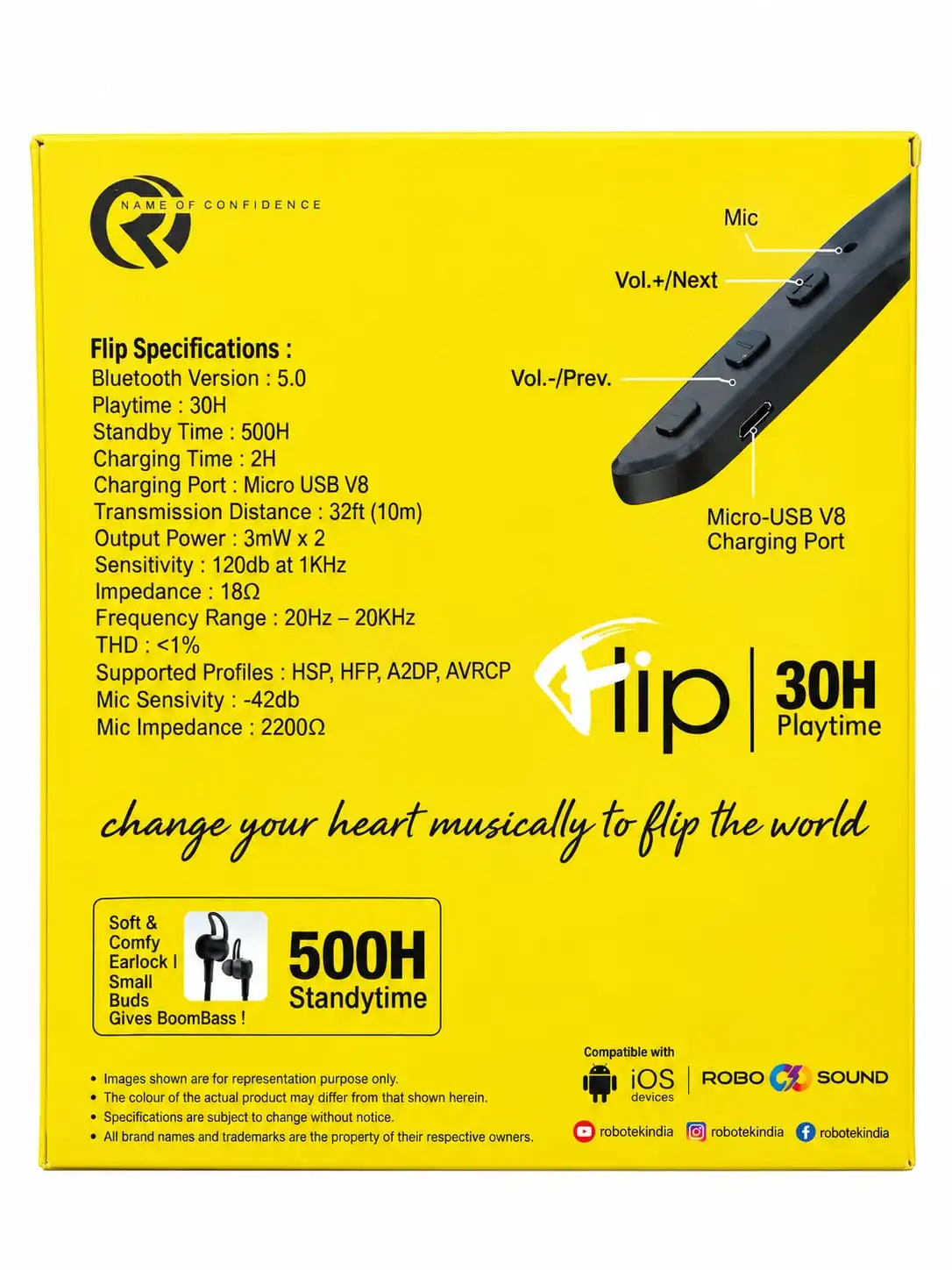Robotek Premium Wireless Neckband for Everyday Use.