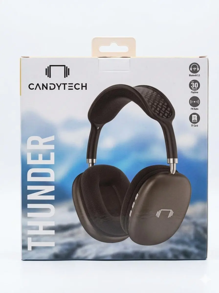 🎧 CANDYTECH THUNDER Wireless Headphones Premium & stylish over-ear headphone design.