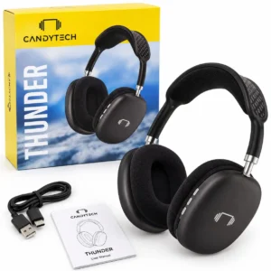 🎧 CANDYTECH THUNDER Wireless Headphones Premium & stylish over-ear headphone design.