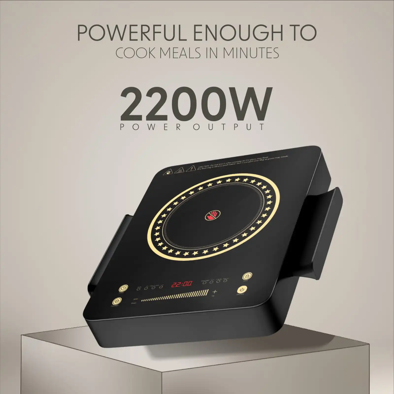 Cellecor ICT55CE Infrared Cooktop Induction.The sleek LED display offers clear, easy-to-read settings for precise cooking control.