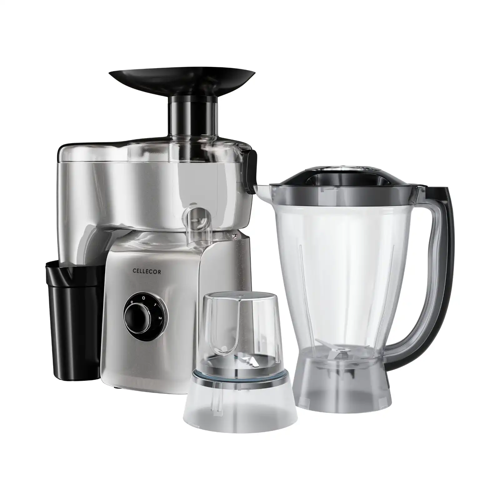 Cellecor JMGC 600 Plus Juicer Mixer Grinder. With a powerful 600W 100% pure copper motor that can reach speeds of up to 28,000 RPM (2 years warrenty)