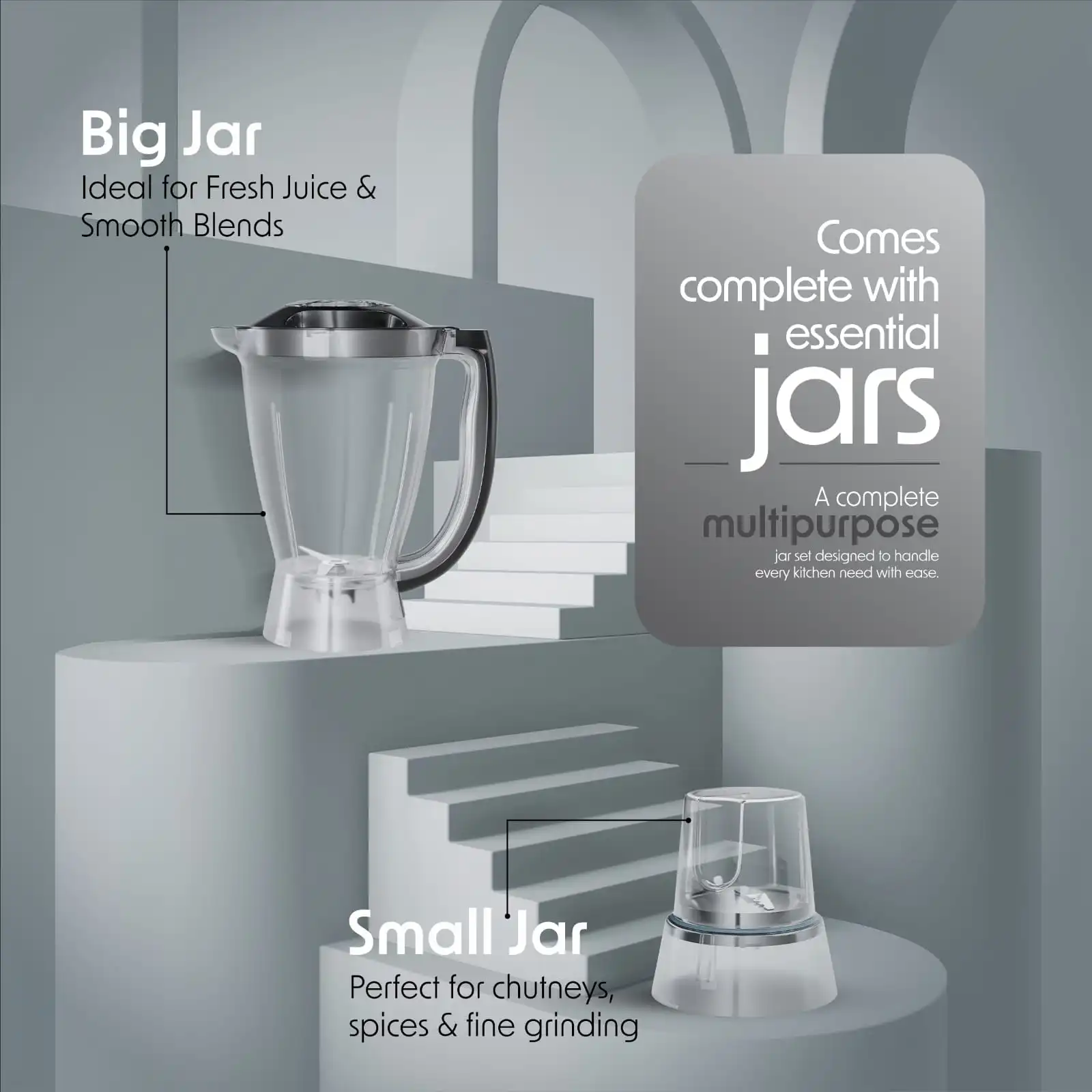 Cellecor JMGC 600 Plus Juicer Mixer Grinder. With a powerful 600W 100% pure copper motor that can reach speeds of up to 28,000 RPM (2 years warrenty)