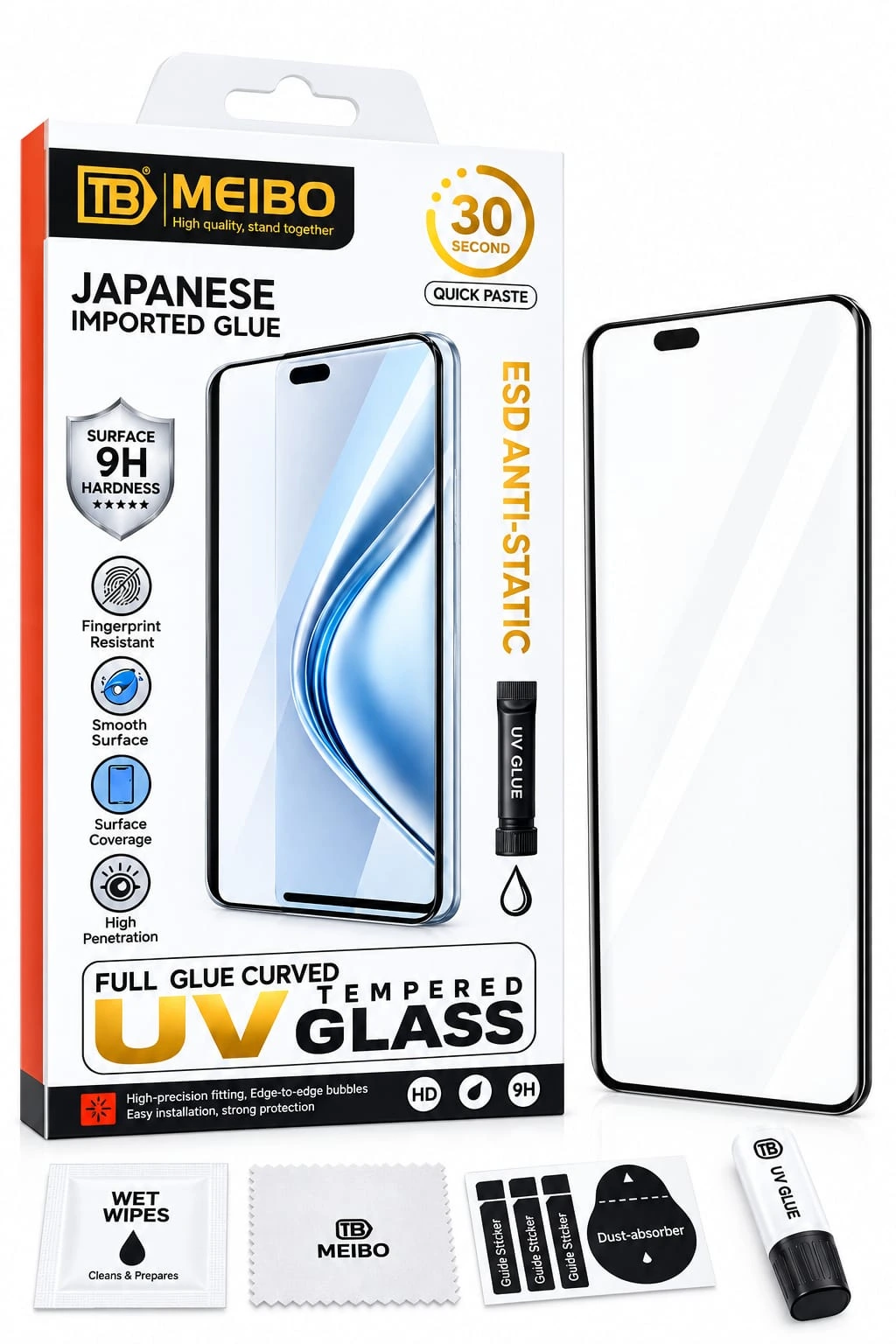 Premium Curved Tempered Glass (Redmi Note13Pro+) designed for a smooth and perfect screen fit.Full-screen coverage provides better protection against scratches, dust and daily wear.