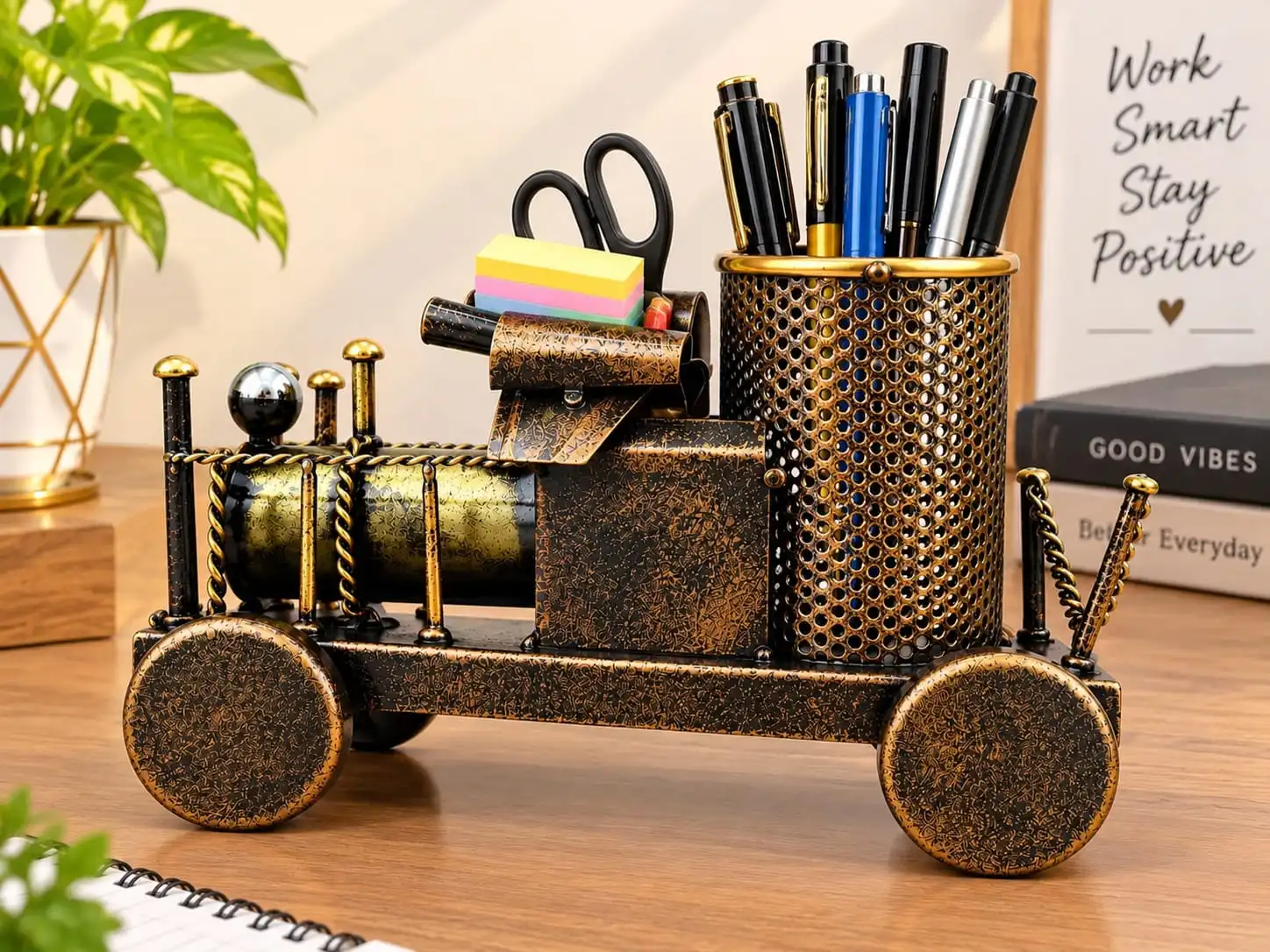 Stylish Train-Shaped Pen Stand & Desk Organizer.
