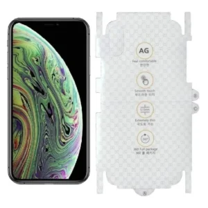 Matte Finish Full Body Cover Back Protector Compatible with iPhone Xs-max | Unbreakable Membrane Scratch Guard Full Fit Protective, Case Friendly, (Back & Side) (Pack of 1)