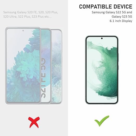 Fingerprint Working AG Matte Tempered Glass For Samsung Galaxy S22, S23 5G (Gamming Temper) Full HD Edge to Edge Coverage, 9H Hardness/Matte Glass.