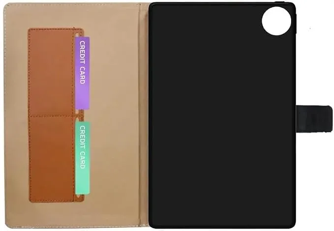 Flip Cover Folio Cover for Oppo Pad Air 10 Inch OPD2102/X21N2 (PU Leather | Multi-Angle Smart Stand | Card Storage Slots | Silicone Back Pouch)