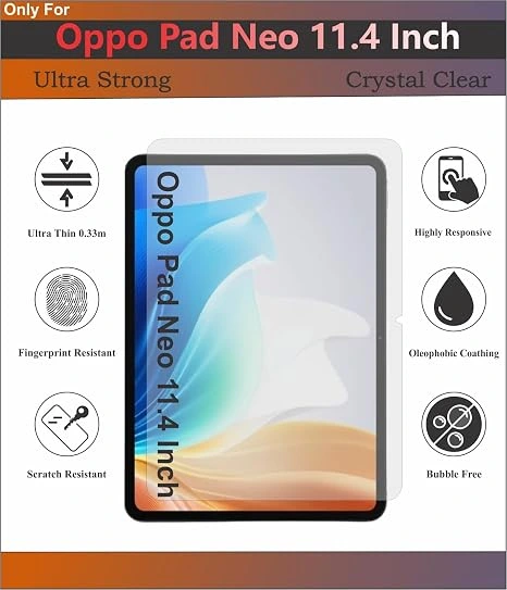 ScreenGuard Compatible With Oppo Pad Neo 11.4 Inch, Oppo Pad Neo 2024 Flexible Fiber Screen Protector Not a Tempered Glass.