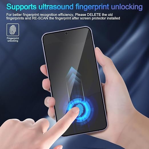 Fingerprint Working AG Matte Tempered Glass For Samsung Galaxy S22, S23 5G (Gamming Temper) Full HD Edge to Edge Coverage, 9H Hardness/Matte Glass.