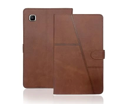 Flip Cover Folio Cover for Samsung Galaxy Tab A11 8.7 Inch SM-X133/X135/X135F (PU Matte Leather | Multi-Angle Smart Stand | Card Storage Slots | Silicone Back Pouch)