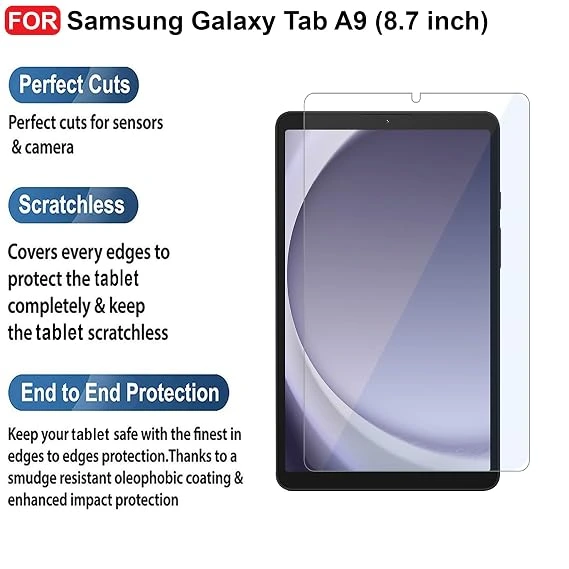 Samsung Tab A9 (8.7 inch) Tempered Glass | Screen Protector Clear Tempered Glass for Samsung Galaxy Tab A9 (8.7 inch).