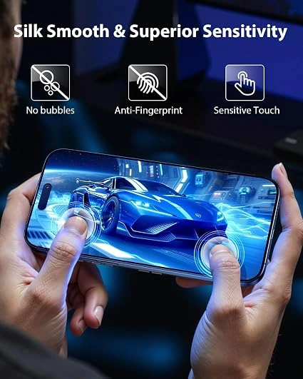 Tempered Glass for Samsung Galaxy S26 with Fingerprint Unlock, Edge to Edge Coverage - Case Friendly, Anti-scratch and Bubble free installation.